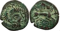 Celtic coins Statère Coriosolites CORIOSOLITES (région de Corseul Côtes dArmor) Statère de billon à la lyre, classe Va au nez en crosse TTB -