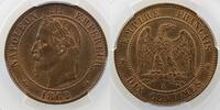 Coins of France 1793-1959 10 Cent 10 Cents G.253 Napoléon III tête laurée 1862 A (Paris) PCGS-MS64RB pr.FDC -