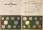 Coins of France 1959-2001 Brillant uncirculated BU 1989 (10 pièces) -