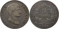 Coins of France 1793-1959 2 Francs 2 Francs G.495 Napoléon Empereur AN 13 A (Paris) 3/2 TB+/TTB -