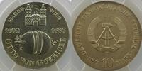 German coins 10 Mark GDR (German Democratic Republic) Commemorative coinage GDM 68 10 Mark Otto von Guericke 1977 PCGS-MS66 FDC -