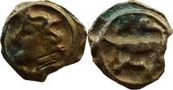 Celtic coins Potin Turons TURONS (région de Tours) Potin « à la petite tête bouclée et à la croisette », classe I - de poids lourd TTB -