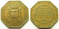 Numismatics of insurance companies Jeton Parisienne (Assurance mutuelle mobilière) Jeton octogonal en bronze 35mm 1837 Incendie TTB -
