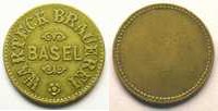 World coins Switzerland, emergency coins and tokens Bâle, Warteckbraü (7, Burgweg) (Uniface) Lt,R, 22 mm TTB -