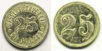 World coins Rappen Switzerland, emergency coins and tokens Bâle, Wasserfahrverein - St Johann 25 (Rappen) Zn Ni,R, 21 mm TTB -