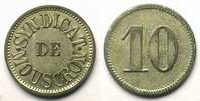 World coins Belgium Emergency coins Mouscron Syndicat de Mouscron 10 (c) ZnNi, R 17,5mm TTB -