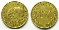 World coins Belgium Emergency coins Bruxelles Aux Trois François 3F60 Lt, R 21mm TTB -