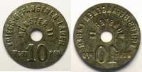 German emergency coins 10 Pf Münster (Westfalen) Kriegs-Gefangenen-Lager Münster II 10 Pf SUP -