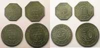 German emergency coins Harburg (Hannover) Schlosswerft R Holtz R.H. 5, 10, 25, 50 (Pf) SUP/FDC -