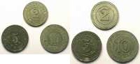 German emergency coins Ulm (Württemberg) Kriegsgefangenen-Lager Ulm 2, 5, 10 (Pf) TTB/SUP -
