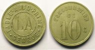World coins Switzerland, emergency coins and tokens Genève, Table-Auto-Prime Consommation de 10 C Ma,R, 24 mm TTB+ -