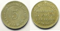 World coins Rappen Switzerland, emergency coins and tokens Genève, Union Comm. d'Escompte 5 (Rappen) Al,R, 22 mm TB+ -