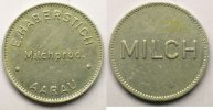 World coins Switzerland, emergency coins and tokens Aarau, E. Haberstich MILCH Al, R, 24 mm TTB -