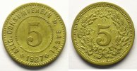 World coins Rappen Switzerland, emergency coins and tokens Bâle, Allg. Consumverein 5 (Rappen) 1927 Lt, R, 19 mm TTB -