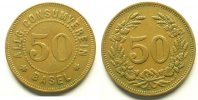World coins Rappen Switzerland, emergency coins and tokens Bâle, Allg. Consumverein 50 (Rappen) Cu, R, 23 mm TB+/TTB -