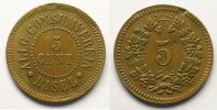 World coins 5 Cent Switzerland, emergency coins and tokens Bâle, Allg. Consumverein 5 Cent Cu, R, 17 mm TB+ -