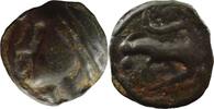 Celtic coins Potin Séquanes SEQUANES (région de Besançon) Potin à la grosse tête et au taureau, groupe A TB+/TTB -