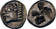 Ancient Greek 530-500 BC. Ionia, Kolophon AR Obol (Persic Standard) - Archaic Apollo VF