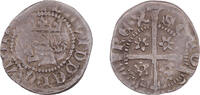 Scotland 1351 - 1357 Scottish - David II AR Penny - Long Cross with Mullet In Each Quarter nVF