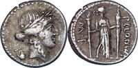 Roman Republic 42 BC. P. Clodius Denarius AR Denarius – Diana Standing VF