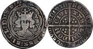 England Halfgroat Edward III AR Halfgroat – Plantagenet – Treaty Period (MM Cross Potent) -