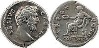 Roman Empire 137 AD. Aelius Caesar AR Denarius – CONCORD (Struck under Hadrian) aEF