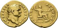 Roman Empire Aureus 72 AD. Titus AU Areus – TRI POT PONTIF Ch Vf