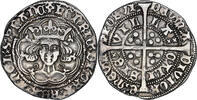 England 1422 – 1430 AD. Henry VI AR Groat – House of Lancaster (Calais Mint) Ch VF