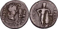Roman Republic 47 - 46 BC. Q Caecilius Metellus Pius Scipio AR Denarius - EPPIVS LEG F C (Military Mint in Africa) gF
