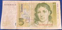 Deutschland BRD 5 Deutsche Mark 5 DM Banknote -