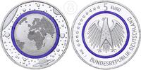 Deutschland BRD 5 Euro Blauer Planet Erde - mit Polymerring -