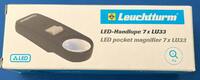 Zubehör von Leuchtturm Handlupe, 7-fache Vergrößerung Lupe mit LED-Beleuchtung -