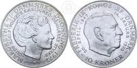Dänemark 10 Kroner Friedrich IX und Margarethe II Zum Thronwechsel -