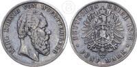 Württemberg 5 Mark 5 Reichsmark König Karl (1864-1891) -