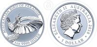 Australien 1 Dollar 1 Unze Silber Perth Mint: Bird of Paradise - Victoria Riflebird - Paradiesvogel -