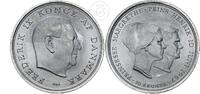 Dänemark 10 Kroner 10 Kronen Hochzeit Margarethe II und Frederik IX -