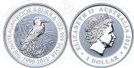 Australien 1 Dollar 1 Unze Silber Perth Mint: 25 Jahre Kookaburra -