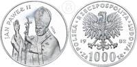 Polen 1000 Zlotych Proba Papst Johannes Paul II Probeprägung -