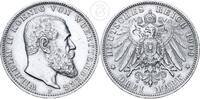 Württemberg 3 Mark 3 Reichsmark König Wilhelm II (1891 bis 1918) -