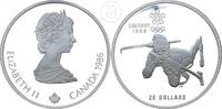 Kanada 20 Dollar zu den Olympischen Spielen 1988 in Calgary - Elizabeth II - Biathlon -