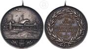 Deutschland - Stadt Hamburg Silbermedaille dem Sieger im 18. Rennen - Ruder Regatta Hamburg 17.-18. Juli 1909 -