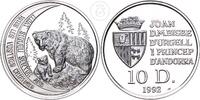 Andorra 10 Diners Andorra 10 Diners 1992 - Braunbär -