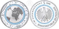Deutschland BRD 5 Euro Blauer Planet Erde - mit Polymerring -