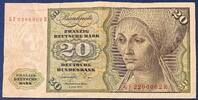 Deutschland BRD 20 Deutsche Mark 20 DM Banknote -