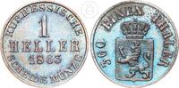 1 Heller 1 Heller Hessen-Kassel Kurfürst Friedrich-Wilhelm I. 1849 - 1866 -