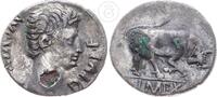 Römische Kaiserzeit fourree Denarius Kaiser Augustus Denarius - Lugdunum - Lyon - Caesar beritten -