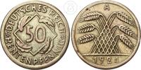 Weimarer Republik 50 Rentenpfennig Fehlprägung Weimar 50 Pfennig - Lichtenrader Prägung -