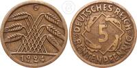 Deutschland - Weimar 5 Pfennig Weimarer Republik - 5 Rentenpfennig -