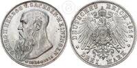 Sachsen Meiningen 3 Mark Georg II (1866-1914) - auf seinen Tod -