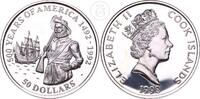 Cook Inseln 50 Dollar 500 Years of America 1492–1992 -